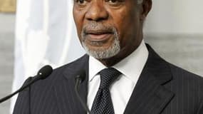 Lors d'une réunion à Doha, au Qatar, de membres de la Ligue arabe, l'émissaire de la communauté internationale Kofi Annan a averti samedi que la Syrie était en train de basculer dans un "conflit généralisé". /Photo prise le 1er juin 2012/REUTERS/Mohamed A