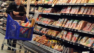 Dans les rayons d'un supermarché toulousain, le 28 novembre 2013.