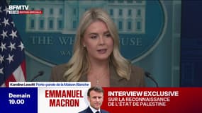 Reconnaissance de la Palestine: Karoline Leavitt, porte-parole de la Maison Blanche, déclare que "Donald Trump désapprouve cette décision"