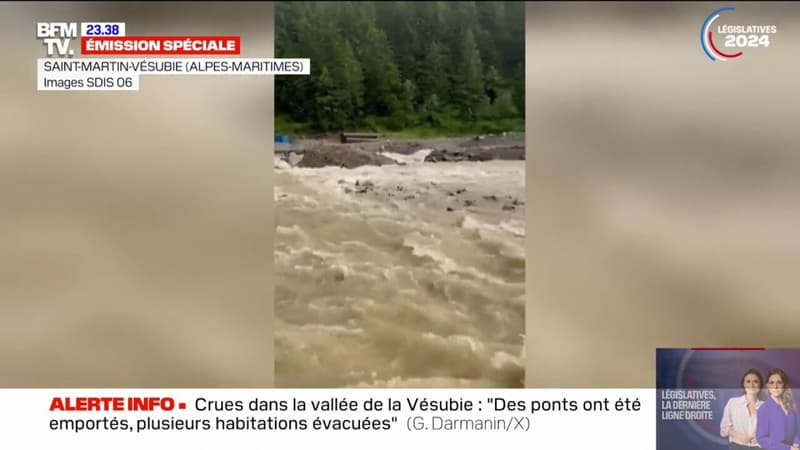 Inondations à Saint-Martin-Vésubie: 