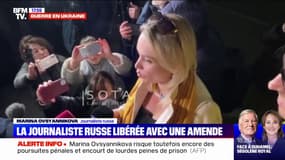 La journaliste russe Marina Ovsiannikova raconte avoir passé "48h sans dormir"