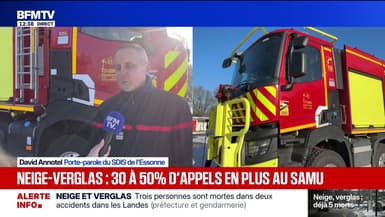 Neige: "On a pu dénombrer une quarantaine d'interventions", indique David Annotel porte-parole du SDIS de l'Essonne