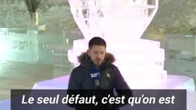 JO 2018 - L'oeil de pyeongchang : Le bar de glace du site olympique (bière pas chère et pneumonie garantie)