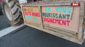 La colère d'une mère de famille dans un barrage d'autoroute à Lyon