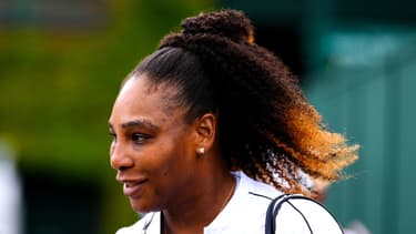 Serena Williams à l'entraînement à Wimbledon, le 25 juin 2022.