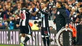 Allan Saint-Maximin et Miguel Almiron (Newcastle) le 15 janvier 2022