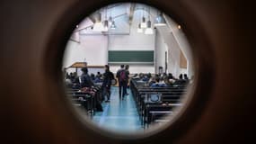 Dans une salle de l'université Pantheon-Sorbonne à Paris, le 30 mars 2018 