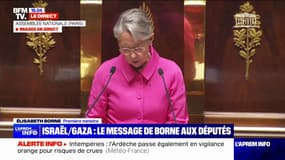 Israël: Élisabeth Borne évoque "un déchaînement de barbarie commandité et mis en œuvre par le Hamas" 