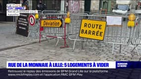 Lille: les déménagements continuent rue de la Monnaie face aux risques d'effondrement