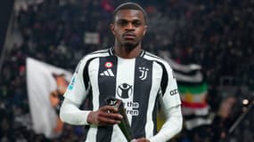 Pierre Kalulu avec la Juventus, à Bergame le 14 janvier 2025