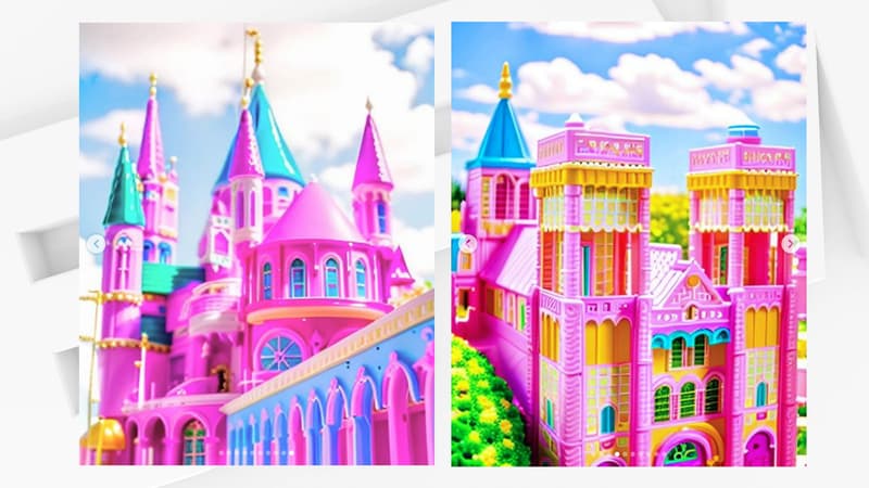 Un artiste représente la ville de Caen sous les couleurs de Barbie.