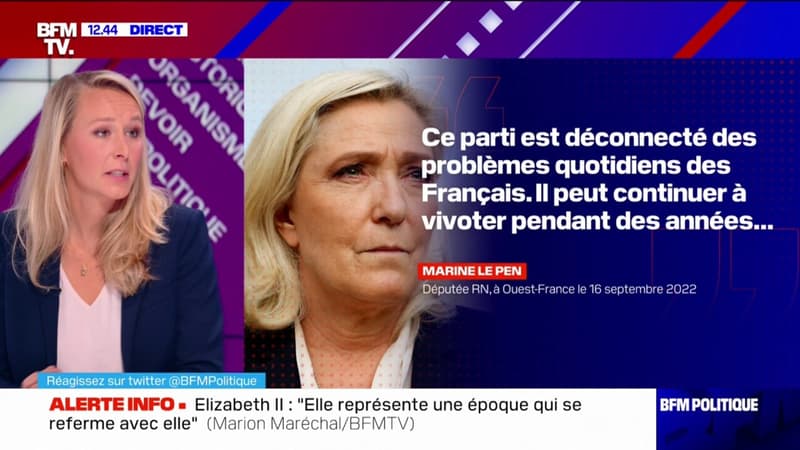 Marion Maréchal juge une phrase de Marine Le Pen 