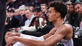 Victor Wembanyama avec les San Antonio Spurs, au Madison Square Garden de New York le 25 décembre 2024