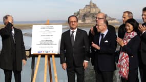 François Hollande en visite officielle au Mont-Saint-Michel ce samedi. 