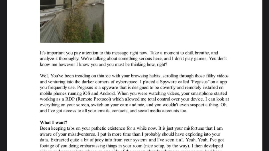 Un mail d'extorsion utilisant Google Street View pour menacer sa victime