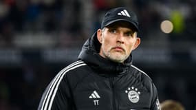 Thomas Tuchel lors du match Fribourg-Bayern (2-2, Bundesliga), le 1er mars 2024