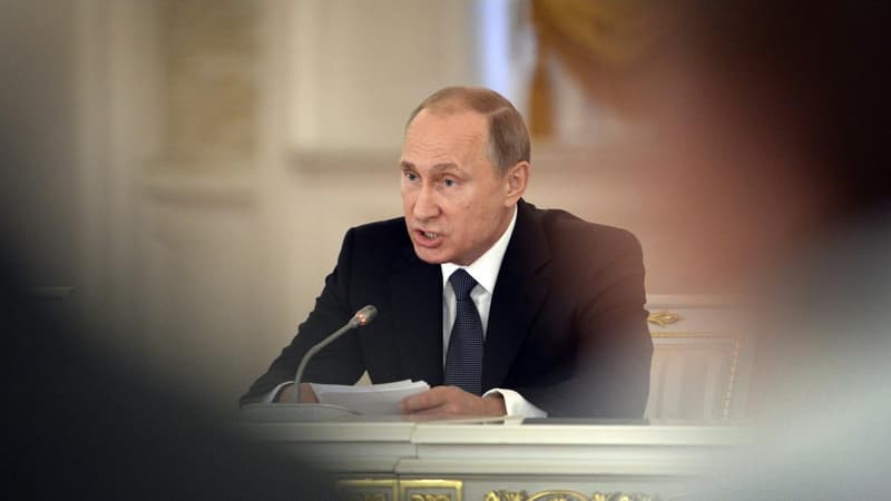 Vladimir Poutine à Moscou en Russie le 19 mai 2015.