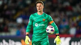 Marc-André ter Stegen avec le Barça lors du match de Liga contre Valence, le 29 avril 2024.