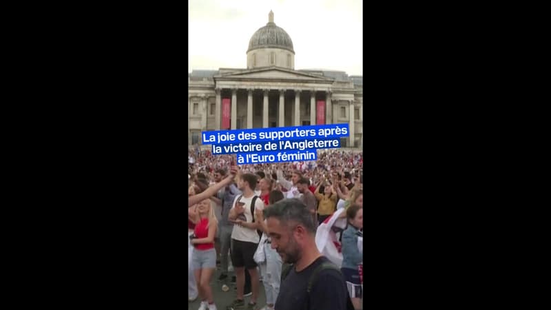 La liesse à Trafalgar Square après la victoire des Anglaises à l'Euro 2022