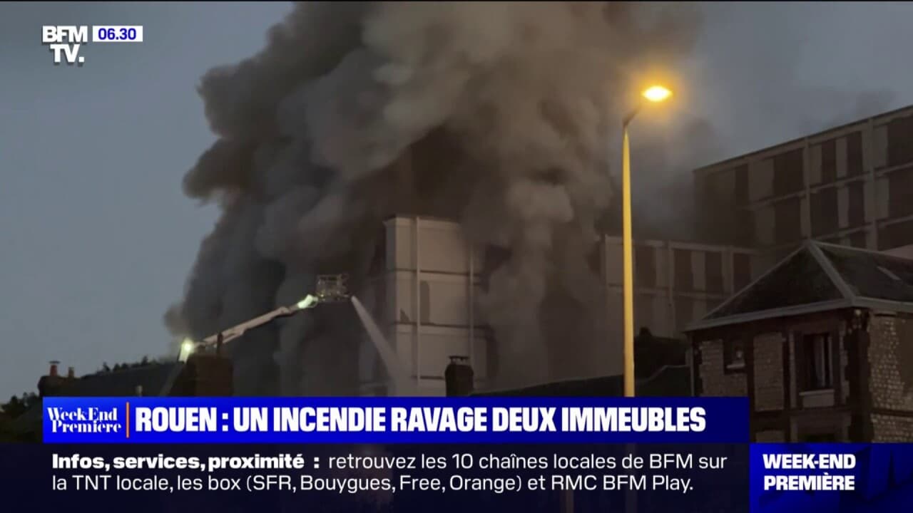 Rouen: Deux Immeubles Désaffectés S'effondrent Lors D'un Important Incendie