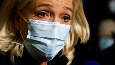 La présidente du RN Marine Le Pen le 27 octobre 2020 à Paris.