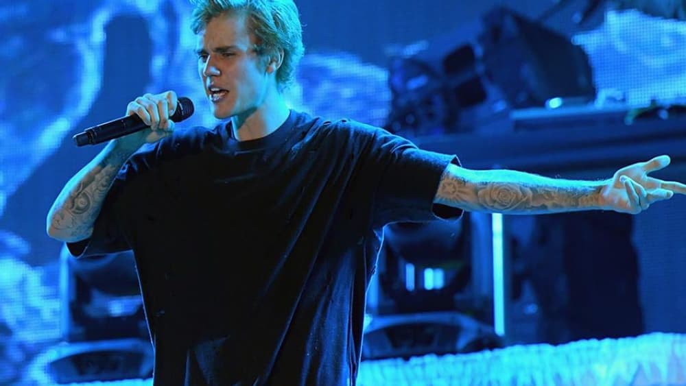 Justin Bieber en concert au Fontainebleau Miami Beach, pour le Nouvel An, le 31 décembre 2016. Justin Bieber en concert au Fontainebleau Miami Beach, pour le Nouvel An, le 31 décembre 2016.