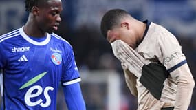 Mbappé lors de Strasbourg-PSG, à Strasbourg le 2 février 2024