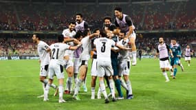 Les joueurs de l'Égypte lors de la CAN, à Douala le 26 janvier 2022