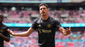 Raphaël Varane lors de la finale de la FA Cup entre Manchester City et Manchester United (1-2), le 25 mai 2024