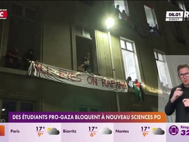 Des étudiants pro-Gaza bloquent à nouveau Sciences Po