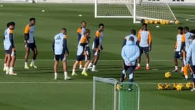Vinicius à l'entraînement du Real Madrid, le 06/12/2024