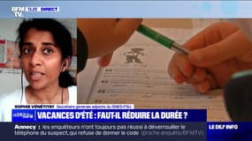 Réduction du temps des vacances scolaires: "L'idée ne nous séduit pas'" explique Sophie Vénétitay secrétaire générale adjointe du SNES-FSU