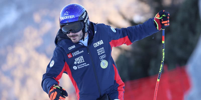 Cyprien Sarrazin à l'entraînement à Bormio, 26 décembre 2024