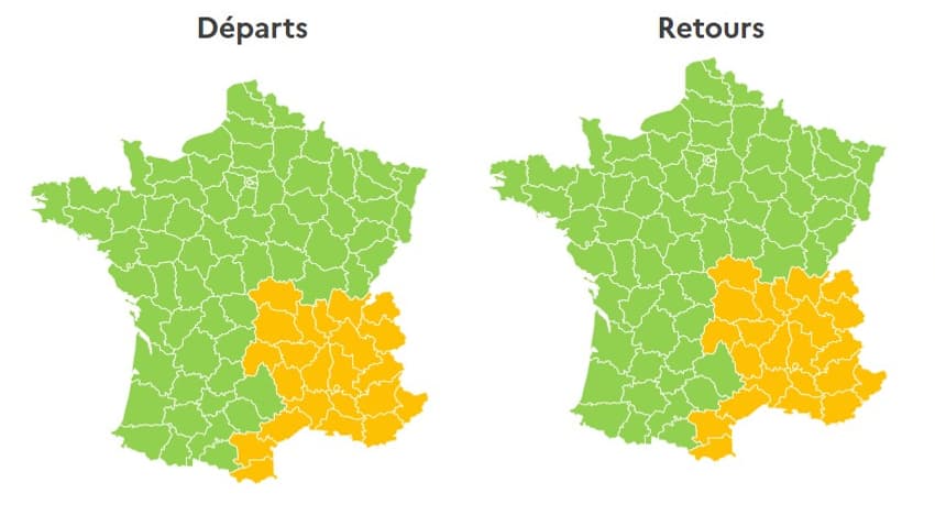 Le retour à un trafic plus calme se fera dimanche dans la journée, sauf dans le sud-est.