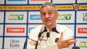 Luis Enrique en conférence de presse, en janvier 2024