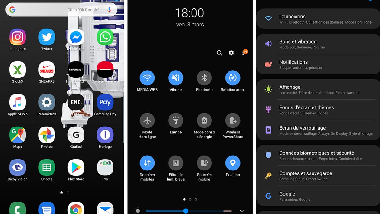 Interface du Samsung Galaxy S10 Interface du Samsung Galaxy S10