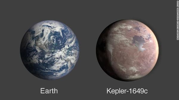 La Terre et Kepler-1649c La Terre et Kepler-1649c
