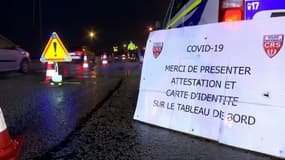 Contrôle de police en Île-de-France, pour vérifier le respect du couvre-feu, dimanche 31 janvier 2021