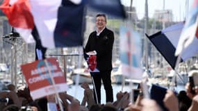 Jean-Luc Mélenchon lors de son meeting à Marseille
