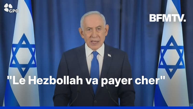 Benjamin Netanyahu affirme que le Hezbollah "va payer le prix très cher" de cette guerre