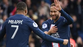 Neymar et Mbappé le 19 février 2023 contre Lille.