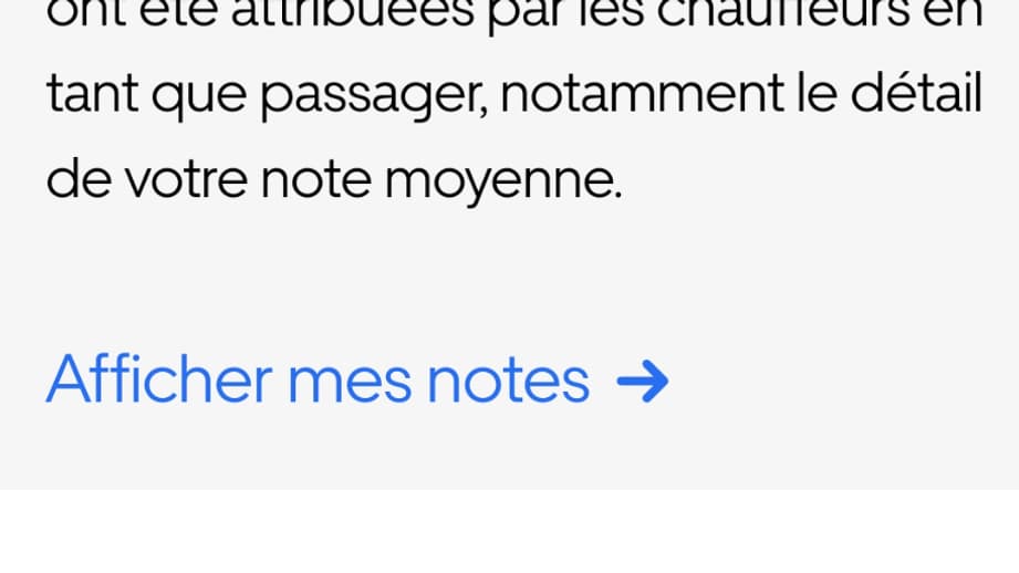 Capture d'écran application Uber Capture d'écran application Uber