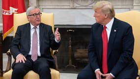 Le président de la Commission européenne Jean-Claude Juncker et le président des États-Unis Donald Trump.