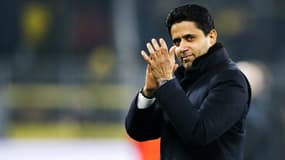 Nasser Al-Khelaïfi lors de Dortmund-PSG le 13/12/2023