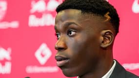 Illaix Moriba, à Leipzig (Allemagne) le 1er septembre 2021
