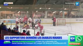 Hockey: les supporters derrière les Diables Rouges
