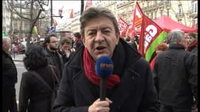 "Il n'y a pas d'accord avec les syndicats", insiste Jean-Luc Mélenchon dans la manifestation à Paris.