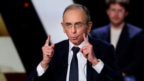 Eric Zemmour, candidat du parti "Reconquête !" (extrême droite) le 17 mars 2022 lors d'une intervention télévisée sur France 2