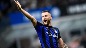Milan Skriniar avec l'Inter Milan en octobre 2022