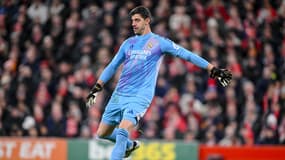 Thibaut Courtois avec le Real Madrid, en novembre 2024.